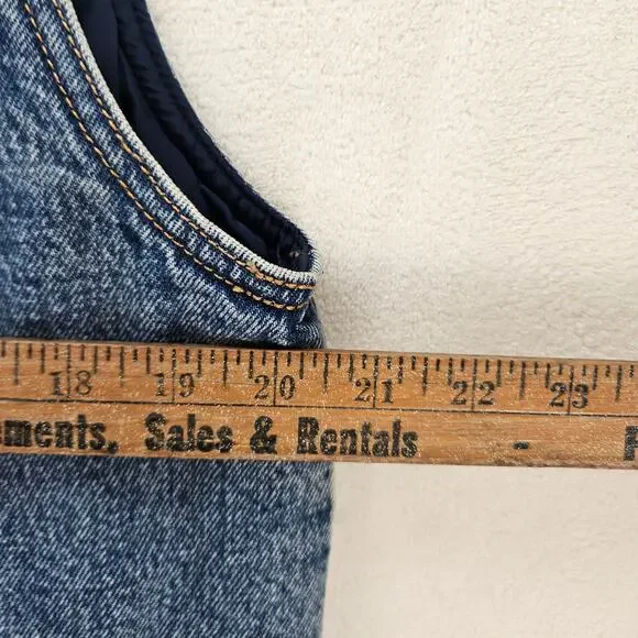 LEVI'S MEN'S SMALL DENIM QUILTED RELAXED VEST FULL ZIP VINTAGE INDIGO NWT - Picture 3 of 8
